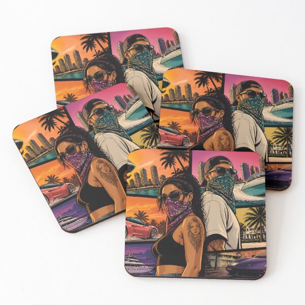 Artikelvorschau, Vice City Chronicles – Retro-Comic-Kunstdesign entworfen und verkauft von UrbaneVibeCo.