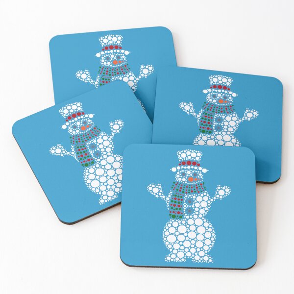 Item preview, Festive Dot Art Snowman with Scarf designed and sold by Paolo-Bandal.