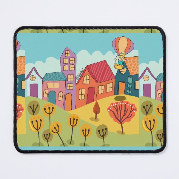 Item preview, Hot air balloon city colorful designed and sold by Keddmia.