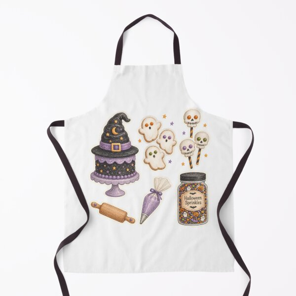Item preview, Halloween Baking Sticker Pack, Witch Hat Cake, Ghost Cookies, Skull Cake Pops, Sprinkles Jar designed and sold by abdelski.