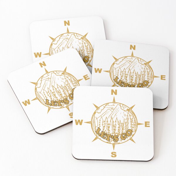 Item preview, compass and forest designed and sold by Vibeprintstyle.