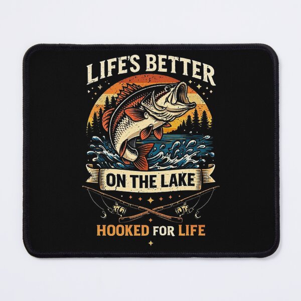 Item preview, Life Is Better on the Lake – Vintage Bass Fishing Design designed and sold by Dogandesighn.
