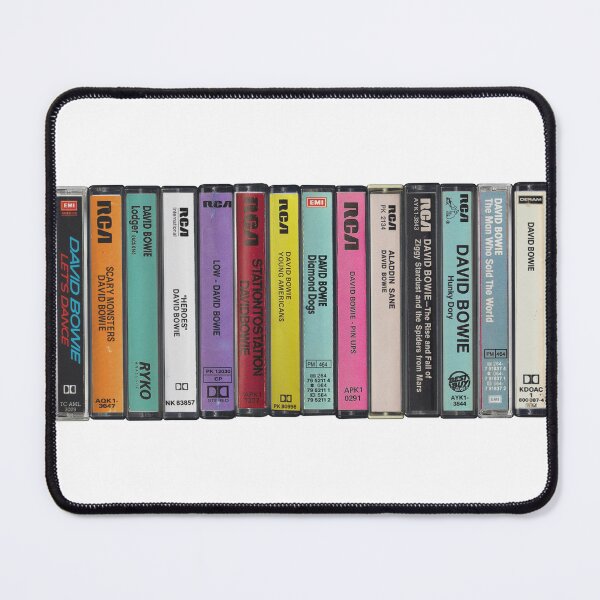 Item preview, David Bowie - Studio Albums - Vintage Cassette Print designed and sold by Mr Mustard Prints.