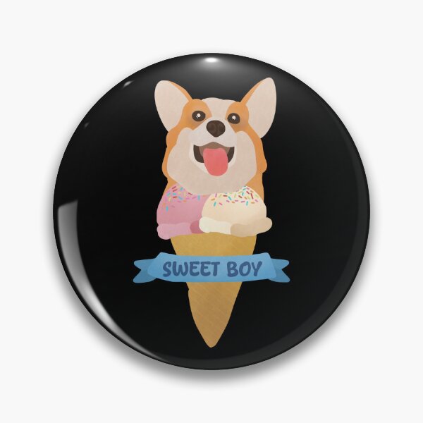 Item preview, Sweet boy Ice Cream Corgi illustration designed and sold by FandomizedRose.