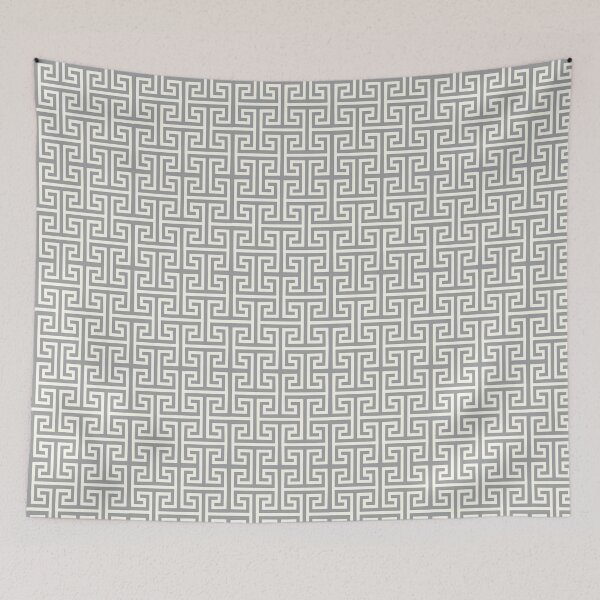 Item preview, Greek key pattern grey designed and sold by ChimaHome.
