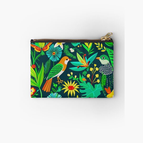 Item preview, Tropical Rainforest Birds And Green Lush Foliage Pattern designed and sold by FemmePod.