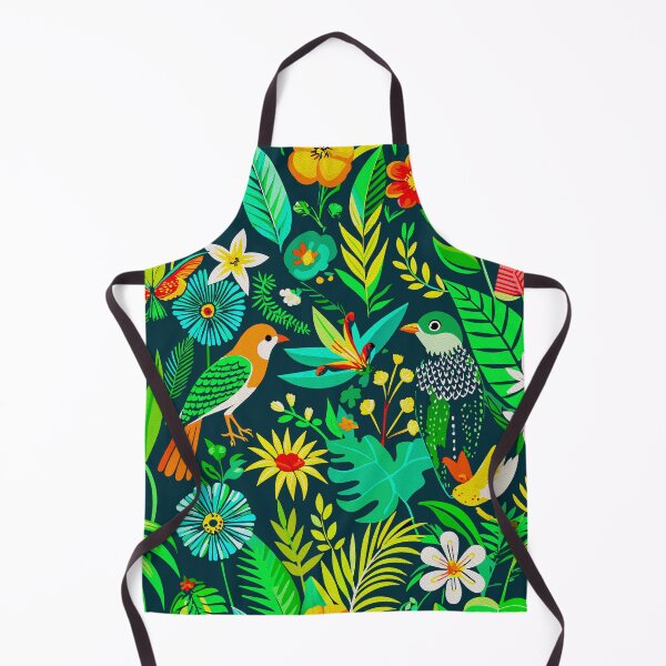 Item preview, Tropical Rainforest Birds And Green Lush Foliage Pattern designed and sold by FemmePod.