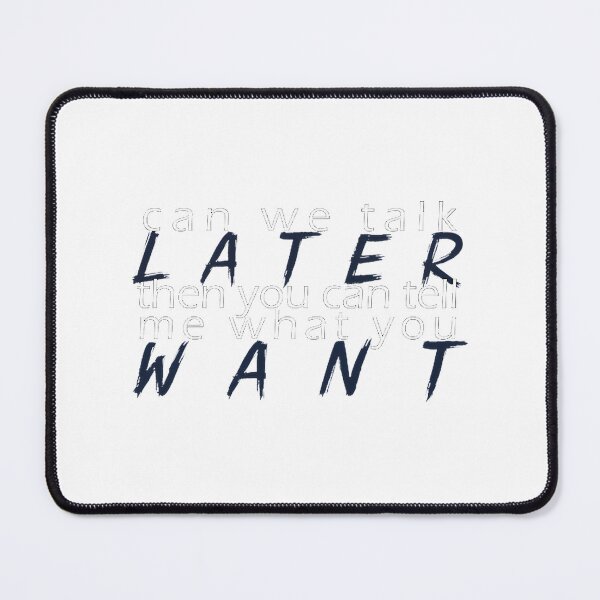 Item preview, Minimalist 'Talk Later' Text Design for Casual and Relaxed Vibes designed and sold by brainbrand.