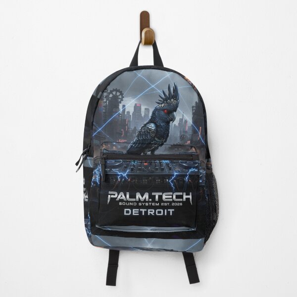 Item preview, Palm Tech Detroit: Industrial Techno Drummer - Cyberpunk Bird Art designed and sold by codex antique.