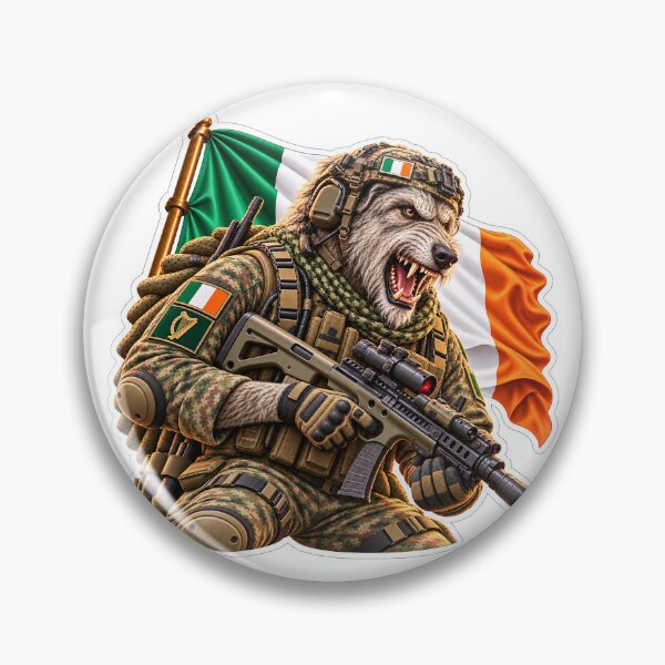 Item preview, Tactical Irish Wolfhound Flag Sticker designed and sold by ManaxT.