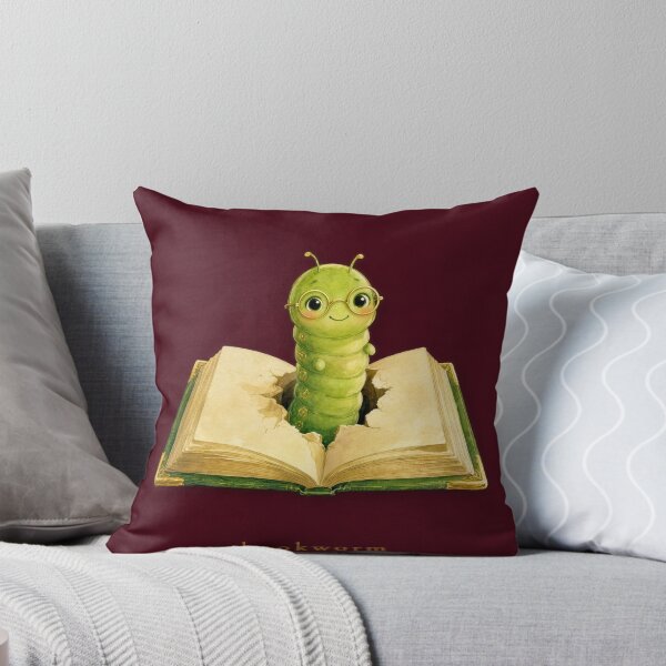 Artikelvorschau, Bookworm Cozy Book Lover Illustration | Bookish Wall Art entworfen und verkauft von FixationStudio.