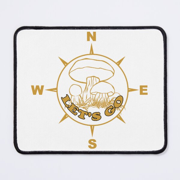 Item preview, Compass and mushrooms designed and sold by Vibeprintstyle.