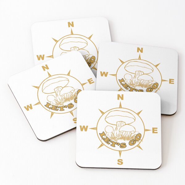 Item preview, Compass and mushrooms designed and sold by Vibeprintstyle.