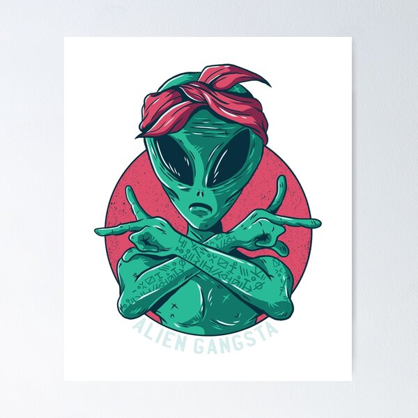 Item preview, Alien Gangsta Tupac designed and sold by bigfootsociety.