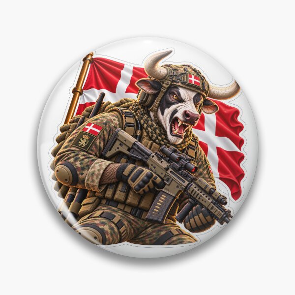 Aperçu de l'œuvre Tactical Danish Bull Flag Sticker créée et vendue par ManaxT.