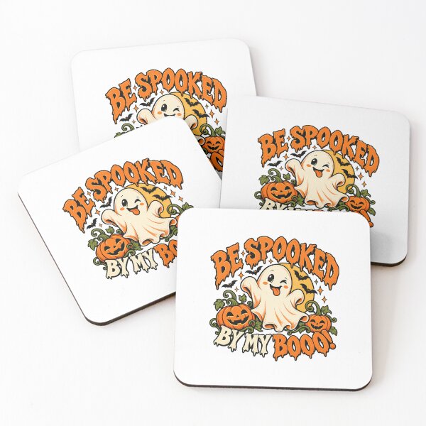 Item preview, Be Spooked By My Boo Cute Ghost - Vintage Halloween Pumpkin Sticker designed and sold by VYBEHAUS.