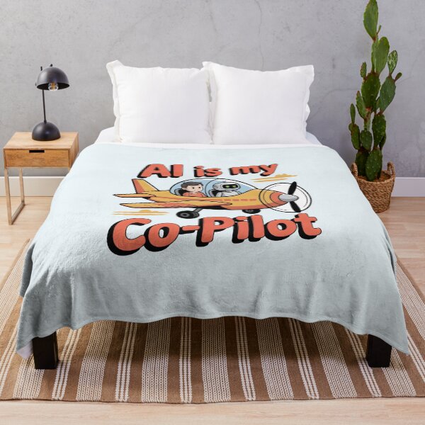 Item preview, AI Is My Copilot – Funny Artificial Intelligence Tech Humor designed and sold by Jollys-ArtShop.