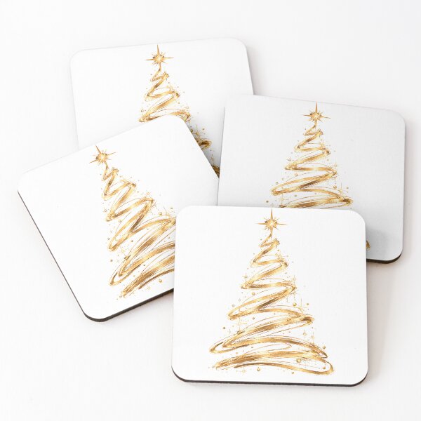 Item preview, Golden Christmas Tree | Elegant Sparkling Holiday Desig designed and sold by CalmMandala.