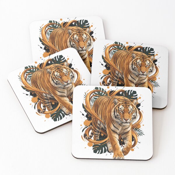 Item preview, Bengal Tiger Walking Through Jungle Heat designed and sold by R&R Creative Studio.