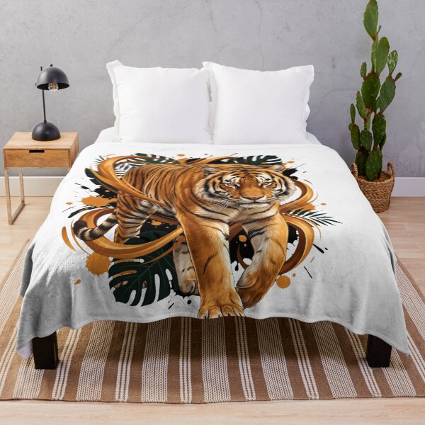 Item preview, Bengal Tiger Walking Through Jungle Heat designed and sold by R&R Creative Studio.