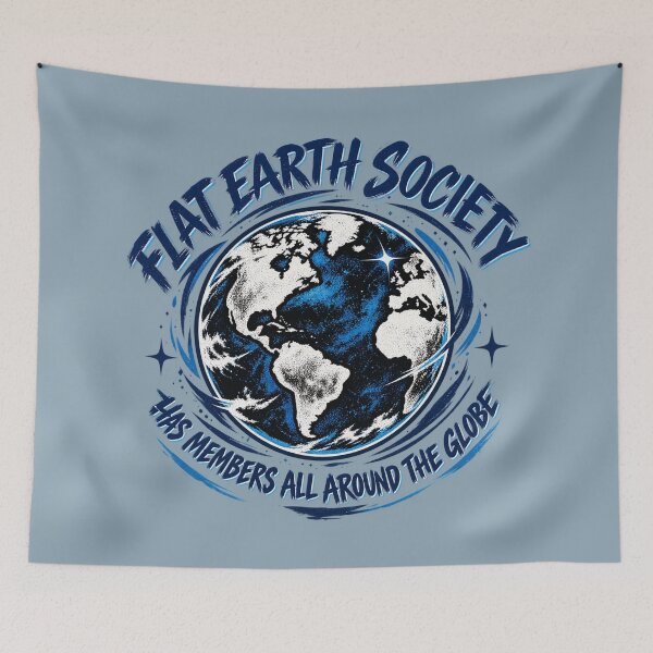 Artikelvorschau, Flat Earth Society Around The Globe: Funny Sarcastic entworfen und verkauft von RAWWR.