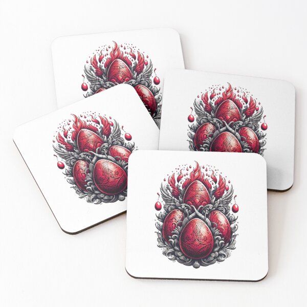 Item preview, Crimson Ornamental Eggs – Gothic Fantasy Pattern Art designed and sold by Apex Designs.
