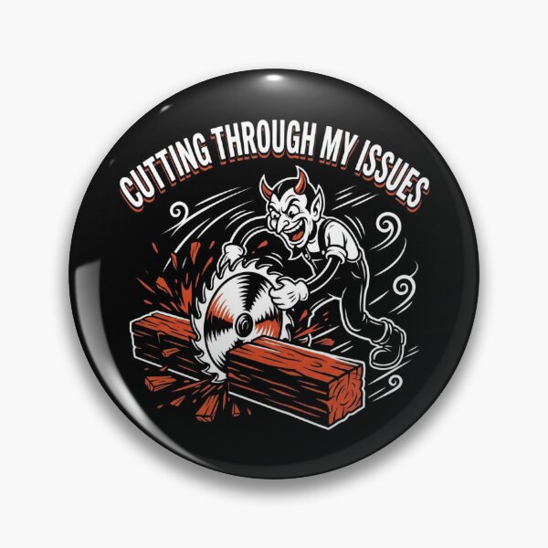 Artikelvorschau, Cutting Through My Issues Funny Carpenter Sawblade Woodworker T-Shirt entworfen und verkauft von DEADLINE DEMONS.