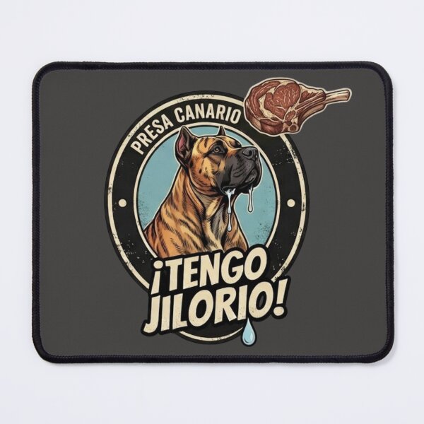 Item preview, Presa Canario Tengo Jilorio - Canary Dog Funny Hungry Vintage Badge designed and sold by EfectoCreativo.