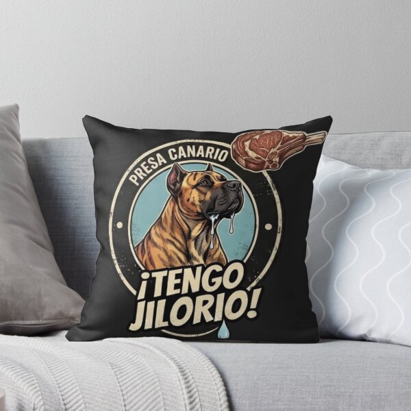 Item preview, Presa Canario Tengo Jilorio - Canary Dog Funny Hungry Vintage Badge designed and sold by EfectoCreativo.