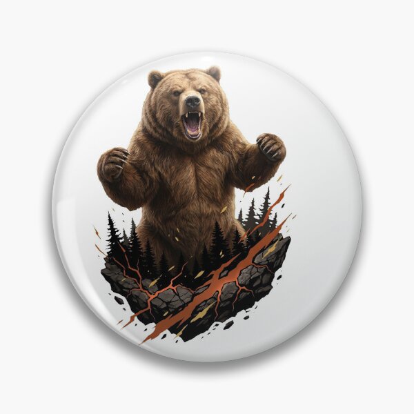 Item preview, Grizzly Bear Rising From Cracked Earth designed and sold by R&R Creative Studio.