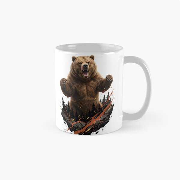 Item preview, Grizzly Bear Rising From Cracked Earth designed and sold by R&R Creative Studio.