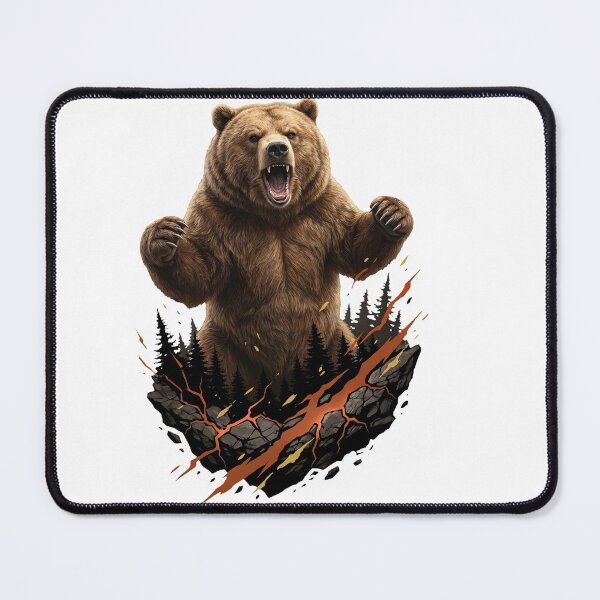 Item preview, Grizzly Bear Rising From Cracked Earth designed and sold by R&R Creative Studio.