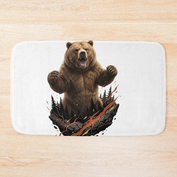 Item preview, Grizzly Bear Rising From Cracked Earth designed and sold by R&R Creative Studio.