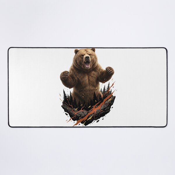 Item preview, Grizzly Bear Rising From Cracked Earth designed and sold by R&R Creative Studio.