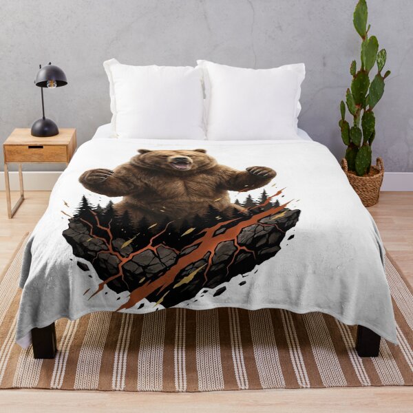 Item preview, Grizzly Bear Rising From Cracked Earth designed and sold by R&R Creative Studio.
