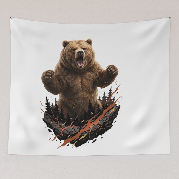 Item preview, Grizzly Bear Rising From Cracked Earth designed and sold by R&R Creative Studio.