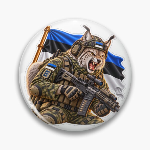 Artikelvorschau, Tactical Estonian Lynx Flag Sticker entworfen und verkauft von ManaxT.