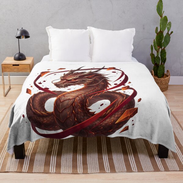 Item preview, Coiled Serpent Fire Dragon in Crimson Ember designed and sold by R&R Creative Studio.