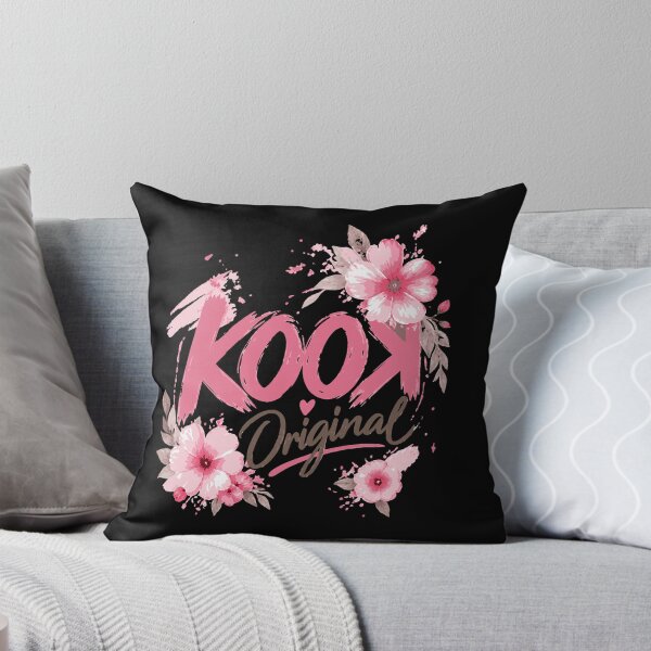 Artikelvorschau, Original Kook - Rosa Aquarell Blumen mit Pinselschrift entworfen und verkauft von KookArt.