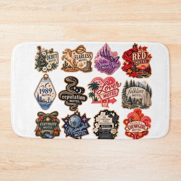 Item preview, Vintage Souvenir Motel Magnet Pack Taylor Swift Albums Eras Music sticker pack designed and sold by taylorvinyls.