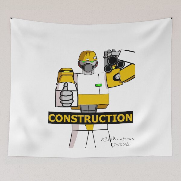 Item preview, Retro Anime Inspired Construction Robot designed and sold by RedEyeWolf.