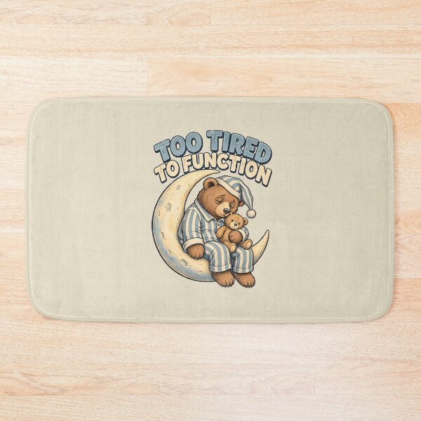 Item preview, Too Tired to Function – Sleepy Moon Bear designed and sold by AwesomeBeyondLimits.