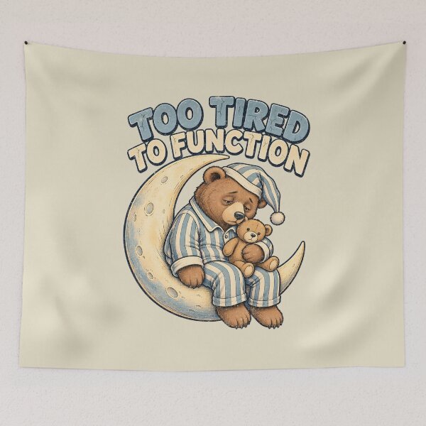 Item preview, Too Tired to Function – Sleepy Moon Bear designed and sold by AwesomeBeyondLimits.