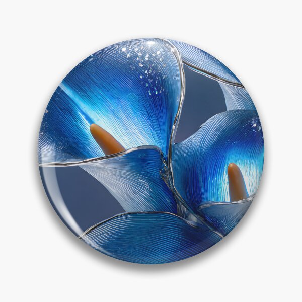 Artikelvorschau, Elegante blaue Glasblumen auf sanftem Hintergrund entworfen und verkauft von Artessie.
