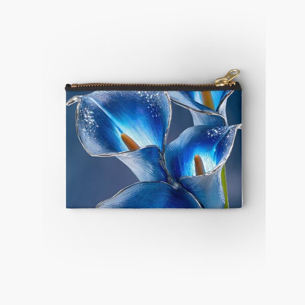 Item preview, Elegant Blue Glass Flowers on a Soft Background designed and sold by Artessie.