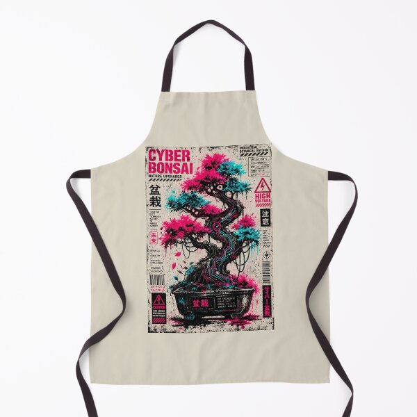 Item preview, Cyberpunk Bonsai Industrial Warning Poster designed and sold by FUIRY .
