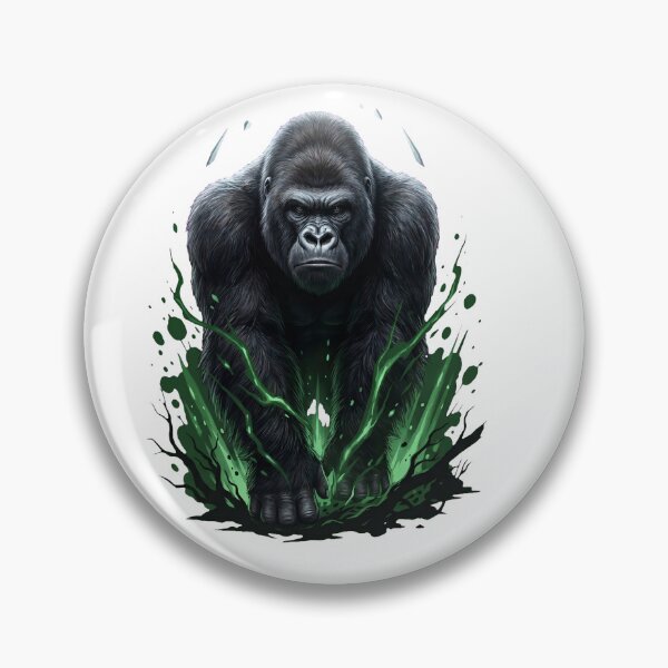 Artikelvorschau, Silberrücken-Gorilla in stiller Dominanz entworfen und verkauft von R&R Creative Studio.