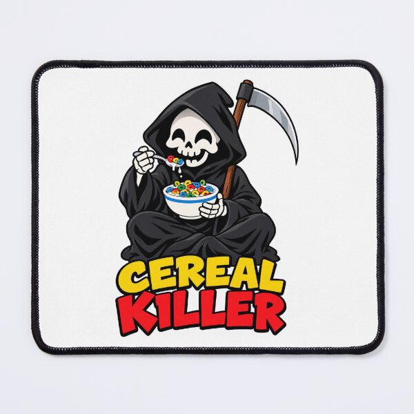 Item preview, Cereal Killer Grim Reaper Funny Halloween Shirt designed and sold by CerealBoxInk.