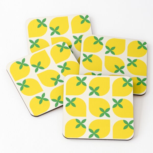 Item preview, Retro Mid-Century Lemon Pattern — Minimalist Yellow Citrus Seamless Print designed and sold by LYAN-STORE.