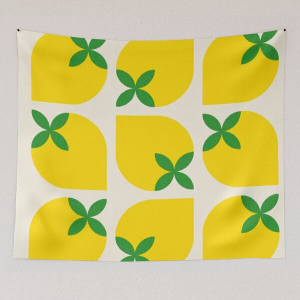 Item preview, Retro Mid-Century Lemon Pattern — Minimalist Yellow Citrus Seamless Print designed and sold by LYAN-STORE.